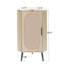 Tablette d'angle avec porte décorative - carré de 15,76 po, panneau non épissable, pratique pour la chambre à coucher, poids de 33,93 lb, bloc-notes, peu encombrant