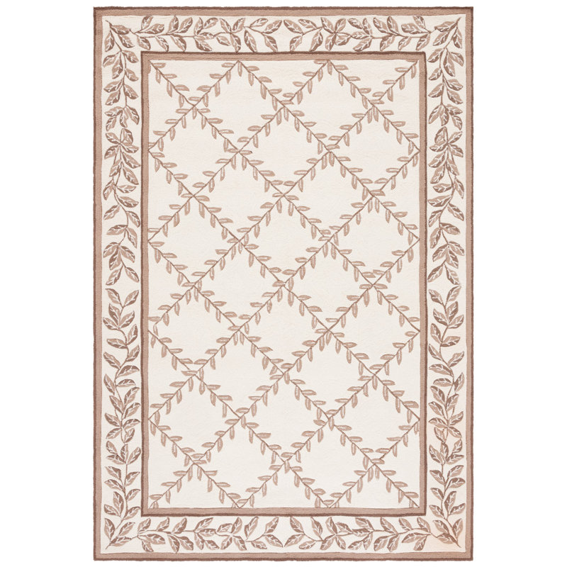 Taran Easy Care Hand Hooked Performance Floral Rug, Rectangle 4' x 6'