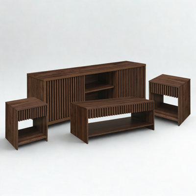 TV Cabinet, Coffee Table, End Table Set