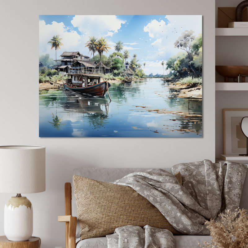 " Vietnam Mekong Delta Enchantment ", Toile tendue, H 16 po x l 32 po x P 1 po