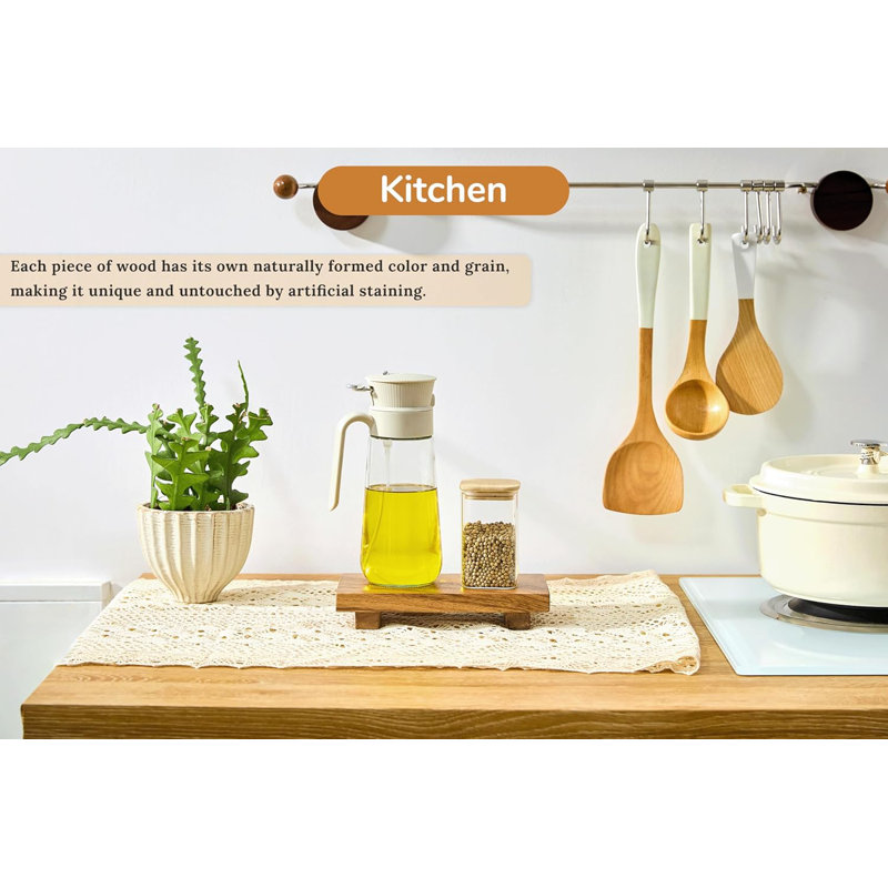 Decorative Wood Tray for Counter, Soap Dish Holder