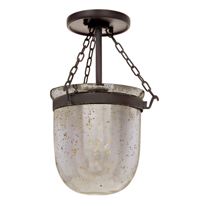 Edwards Glass Semi Flush Mount