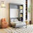 Full Size Murphy Bed with Desk and Bookshelf