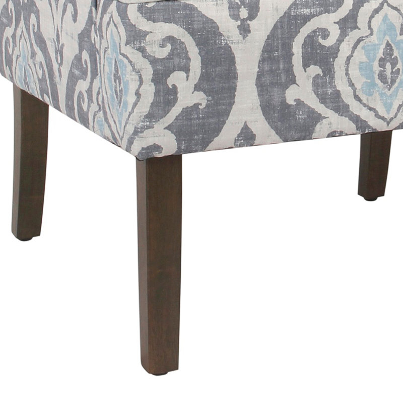 Rochanda 25" Wide Side Chair, Gray, Dark Brown