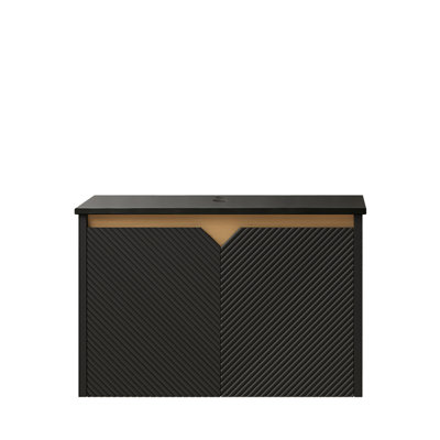 Armoire murale 24 po en contreplaqué noir