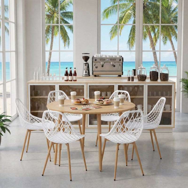 Filsaime Dining Chair, White/Natural
