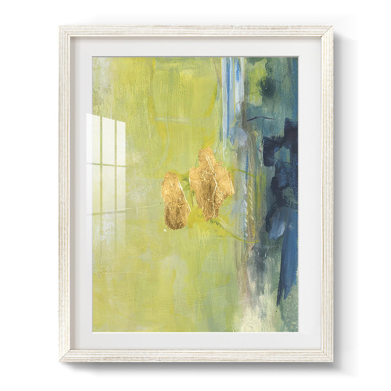 Embellished Seeking Wisdom II - Matted and Framed Under Acrylic Glass, Large Living Room Wall Art, 19.5" H x 16.5" W, White