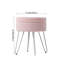 Teddy Fleece Upholstered Storage Vanity Stool-655939027