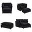 Ensemble de fauteuil d'appoint et de repose-pieds de 47 po de large - Fauteuil en chenille de luxe et demi pour coin lecture - Fauteuil robuste de 350 lb-211981950