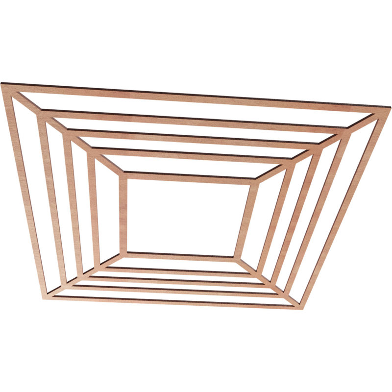 Médaillon de plafond en bois Raven, Cerise, H 30 po x l 30 po x P 0,38 po