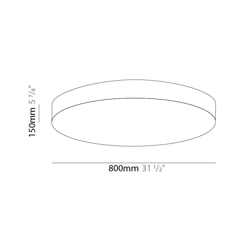 Mirya Flush Mount, White, 5.9055" H x 31.496" W x 31.496" D