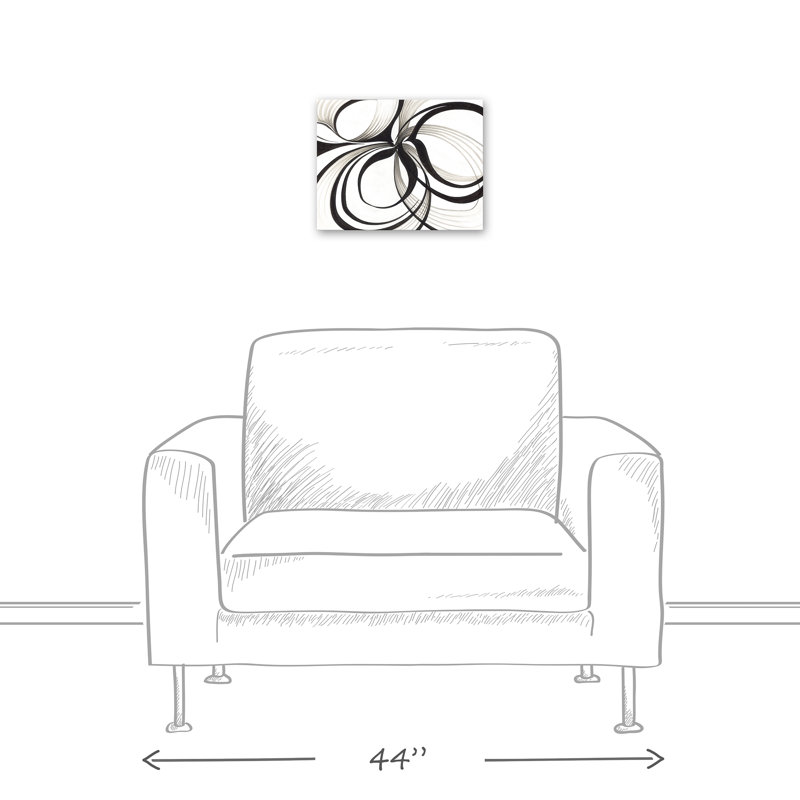 Toile abstraite encadrée avec cercles abstraits, H 11 po x l 14 po x P 1,25 po, Toile tendue