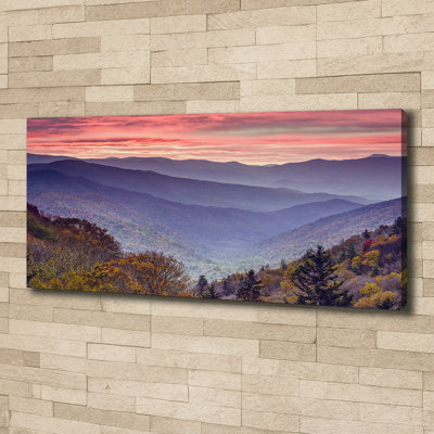 Sunset Mountains - No Frame Print on Canvas