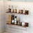 Sufeng Black Walnut Wood No-Drilling Bathroom Cosmetic Shelf-1886536436