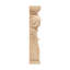 8-1/8 in x 8-1/8 in x 1-5/8 in Unfinished Solid Acanthus Wood Onlay Capital Wood Applique-75104994