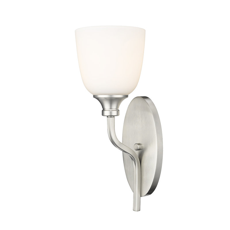 Jesselynn Steel Armed Sconce, Brushed Nickel