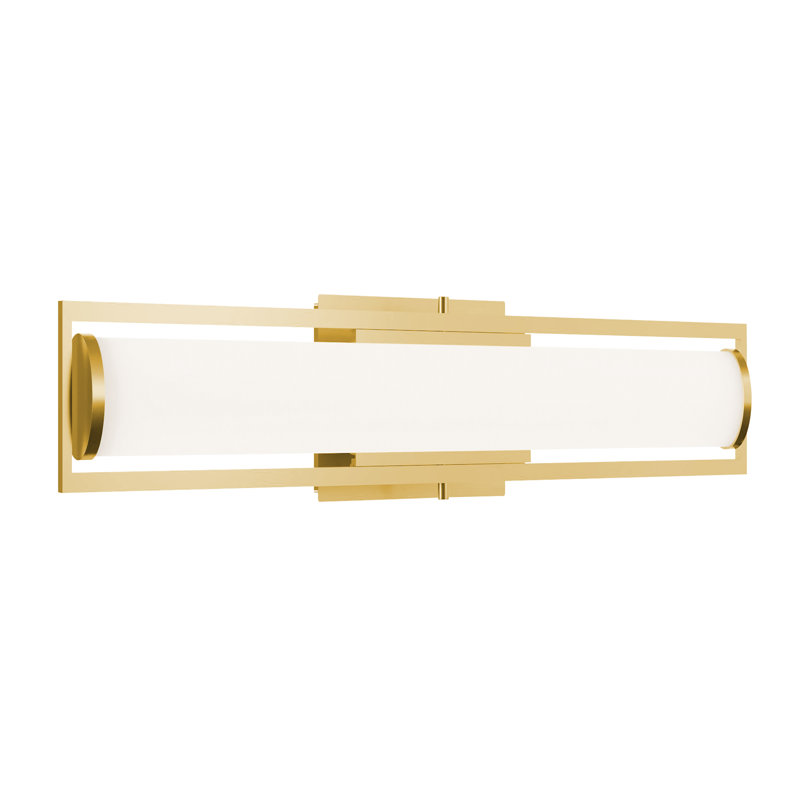 Emlin Dimmable LED Vanity Light, Light Antique Brass