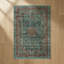 Tapis pastel en chenille de coton bleu sarcelle-1686307929
