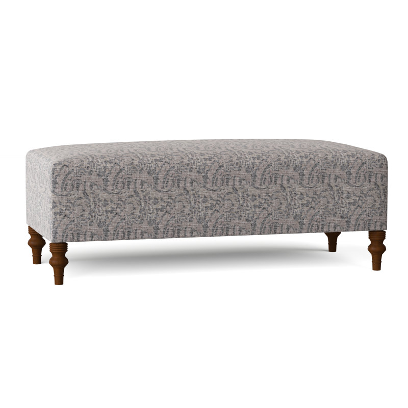 Banc rembourré Ryker, Tissu performance gris marbré, Espresso