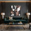 «Abstract Shapes 98», art mural sur toile noire-872948170
