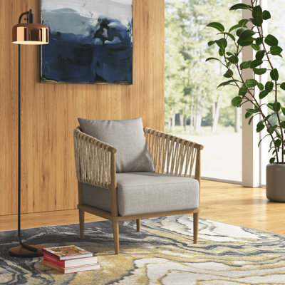 Odessa Solid Wood Upholstered Armchair