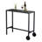 Black 39" Outdoor Bar Table with Wheels & Adjustable Feet Rolling Counter Height Table