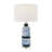 Glass Abstract Brushed Blue Accent Lamp with Glass Base