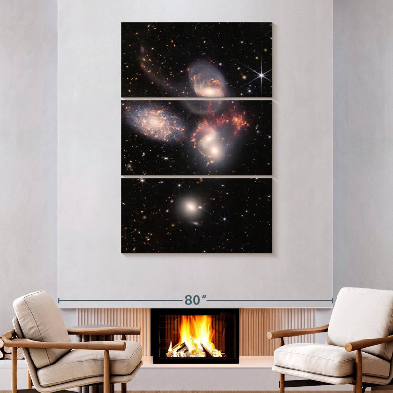 Oberle James Webb's Stephan's Quintet, 74" H x 48" W