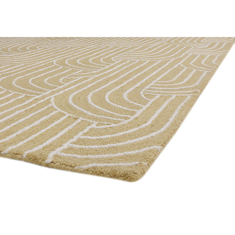 Deco Geometric Area Rug in Honey, Rectangle 12' x 15'