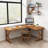 Modern L-shaped Solid Wood Desk-114317872