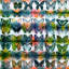 « papillons squared » par parvez taj,, reproduction d’art sur toile tendue-14230609