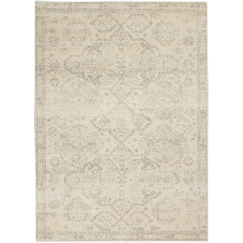 Tapis beige rustique traditionnel Deedra, Rectangle 4 pi x 6 pi