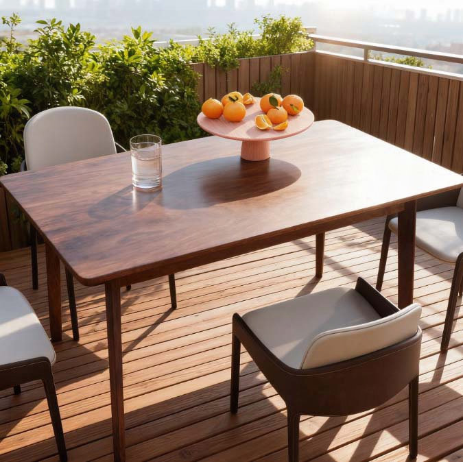 Table de salle à manger Mid-Century, Brun