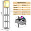 Floor Lamp With Charging, 160cm 3 Layers Shelves Standing Light With Drawer, Reading Lamp with Bulb-2115145780