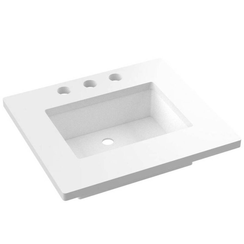 Ensemble de meuble-lavabo simple 24 po Alexandra, Olive française, 24", Chrome poli