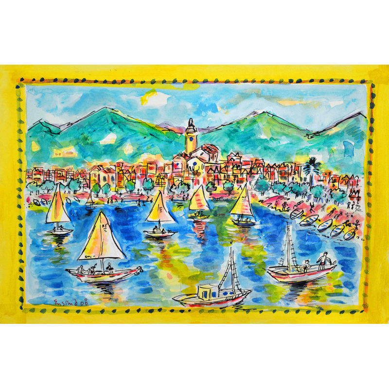 « cadaques espagne » par wayne ensrud, reproduction d’art sur toile tendue, 24 po x 36 po