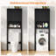 Armoire de rangement autoportante au-dessus de la toilette H 65 "avec tablette réglable et portes de grange pour la salle de bain-1222630038