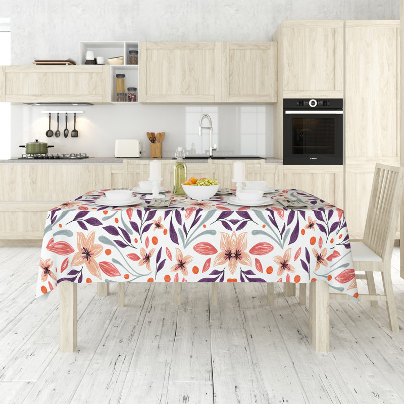 Nappe de qualité supérieure, 50% coton / 50% polyester, 55,1 po x 118,1 po | Lavable à la machine à 86 ° F, va au sèche-linge, peut être repassé | Parfait pour la salle à manger, les fêtes et les événements, design élégant pour toute occasion