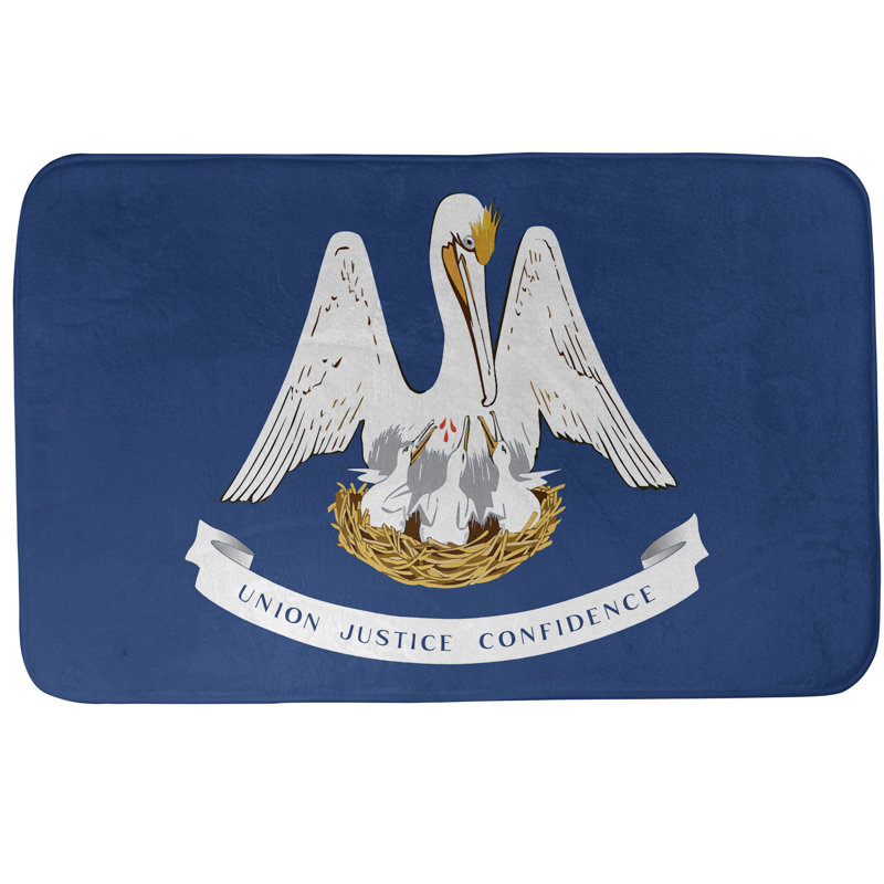 Tapis pour salle de bain à drapeau louisiana Fawcett, l 17 po x L 24 po