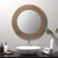 Miroir mural rond 26 po avec cadre en corde de jute naturel Campisano