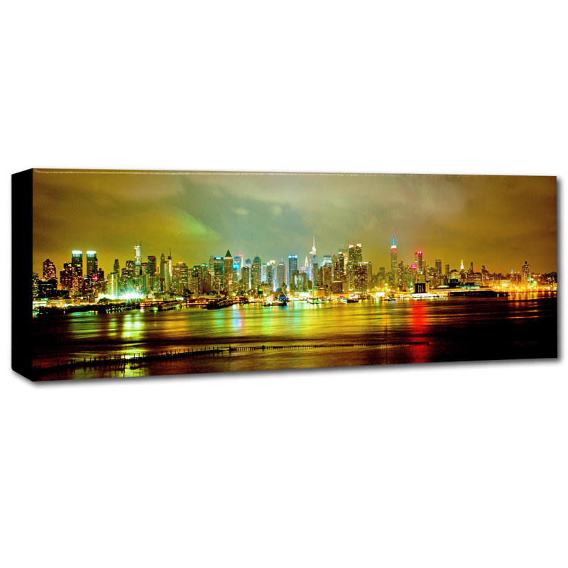 « panoramique », reproduction de photo sur toile tendue, H 10 po x l 32 po x P 2 po
