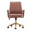 Chaise de bureau ergonomique à dossier moyen avec velours côtelé et base