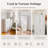 62" Tall Modern 4-Door Freestanding Storage Cabinet with Adjustable Shelves-1767330488