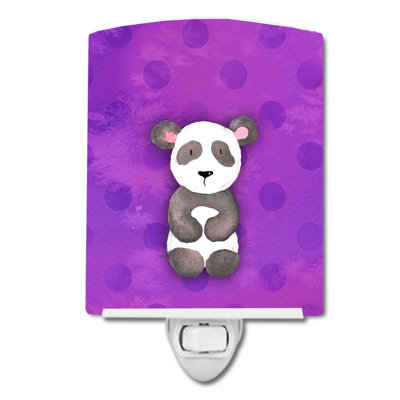 Éclairage de nuit en céramique avec pois points panda ours