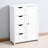 White Bathroom Storage Cabinet With Adjustable Shelf - Drawers For Organizing, Construction Modern In And Drawers, Solid Material Long-Term Use