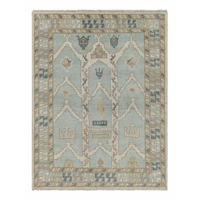 Burano Hand Knotted Wool Geometric Area Rug