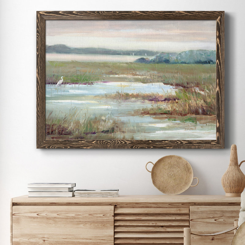 «Early Morning Magic», reproduction d'art sur papier encadré, H 27,5 po x l 37,5 po x P 1,5 po, Noyer