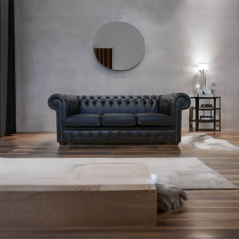 3 Seater Sofa, Shelly Black