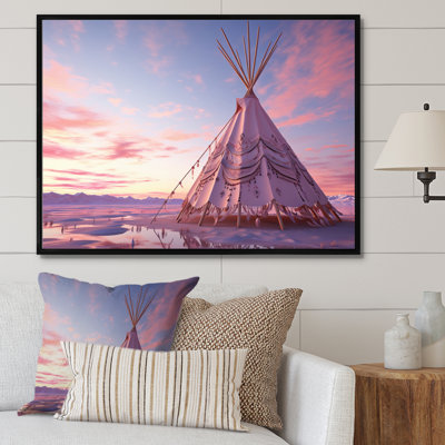 " Purple Native Tipi Dreamcatcher Whispers I "