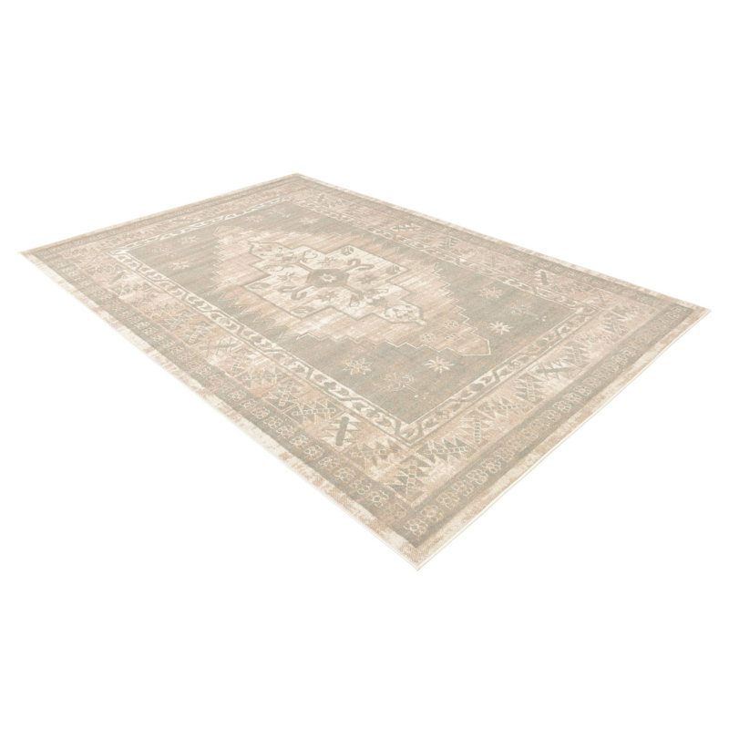 Tapis traditionnel de couleur ivoire Matthei, Rectangle 6 pi x 9 pi